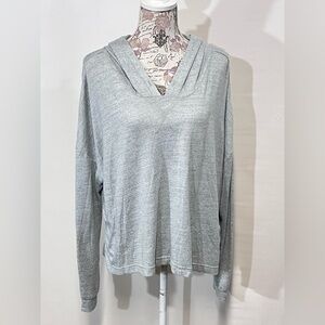 FREE PRESS Light gray heather hooded top size‎ XL